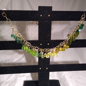 Handmade Swarovski cube bead neckalce